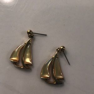 Gold Sailboat earrings